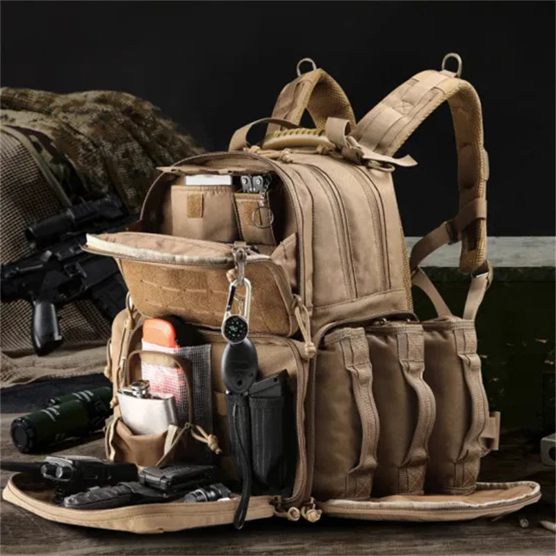 OPERATOR Tactical Range Backpack w/ Pistol Cases (Tan)