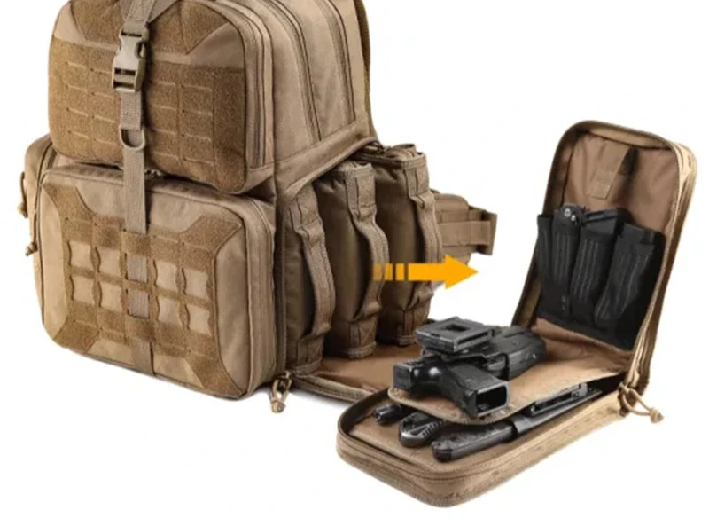 OPERATOR Tactical Range Backpack w/ Pistol Cases (Tan)